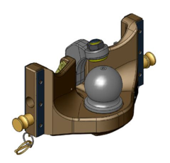 Kugeleinsatz Kugel 80,W= 320 S38, Guss Schwarz 