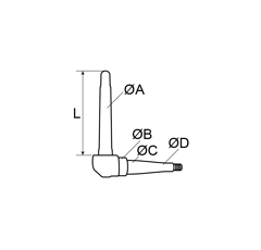 Axe de fusée gauche pour tracteur MASSEY FERGUSON 964322M1 adaptable