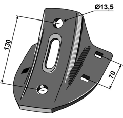 Pied de soc pour déchaumeur DALBO 76252 adaptable - Blacksteel©