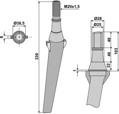 Kreiseleggenzinken - rechts / links RH2 RH  Krone, Landsberg, Lely