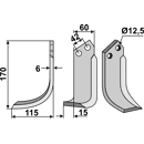 Fräsmesser Links 170 x 60 Sicma (Miglianico) Nachbau