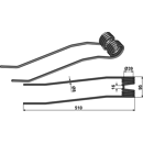 Dent droite de fenaison pour andaineur 53011 adaptable - BlackSteel©