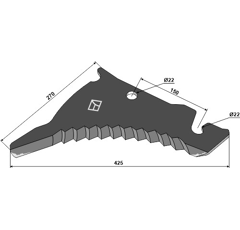 Rundballenmesser für Presse Z4533760 Nachbau