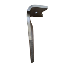 Dent de herse rotative Gauche avec 3 plaquettes carbure triangulaires, fixation rapide KVERNELAND MA46010151 adaptable