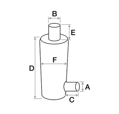 Pot d'échappement pour tracteur DEUTZ-FAHR 04423658 adaptable