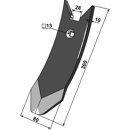 Scharspitze - Delta Flex Grubberschare 300x80 mm Kongskilde Nachbau 101IND801
