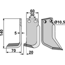 Fräsmesser Links 140 x 60 Pöttinger Nachbau