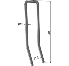 Griffe Ø14mm pour semoir BEDNAR KM210006 adaptable - Blacksteel©