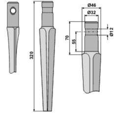Kreiseleggenzinken - rechts / links RH26 RH  Pegoraro