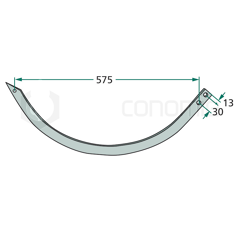 Aiguille 575 mm pour presses à balles WELGER 1101220815 adaptable