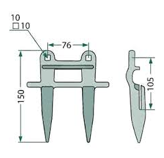Doigt double pour barre de coupe JOHN DEERE H153719 adaptable
