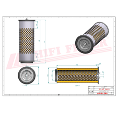 Filtro de aire primario HIFI FILTER SA16081 Adaptable