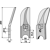 Geteiltes Rollspatenmesser aus Borstahl, rechts - 99000 131 | Doublet-Record - Nachbau