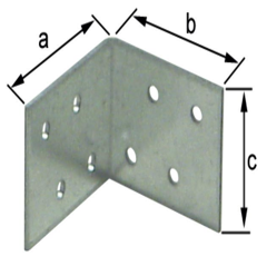 Equerre galvanisée 60 x 60 x 40 x 2,5 mm senzimer