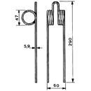 Dent 293 mm pour faneuse VICON-PZ adaptable