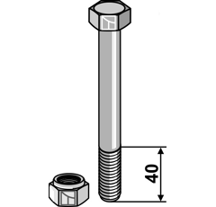 Boulon & écrou à freinage interne 140 mm adapt. BlackSteel©