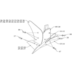 Boulon 11 x 60 mm pour charrue GARD 0922110609 origine