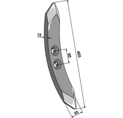 Soc pour déchaumeur KVERNELAND RF00763 adaptable - Blacksteel©