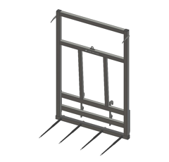 Pic bottes frontal 2001 mm pour type d'attelage DIECI N°2 adaptable