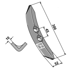 Soc pour cultivateur KOCKERLING 504019 adaptable - Blacksteel©
