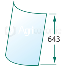 Vitre de coin droite pour tracteur CASE IH 3233041R2 adaptable