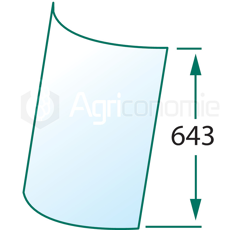 Vitre de coin droite pour tracteur CASE IH 3233041R2 adaptable