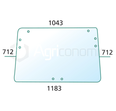 Vitre arrière pour machine agricole JOHN DEERE AL113822 adaptable