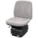 Siège complet en tissu gris à suspension mécanique 680 mm adaptable