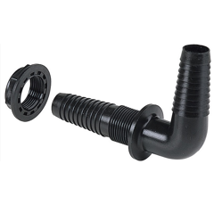 Coude fileté long avec écrou ARAG adaptable