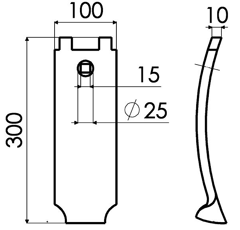 Déflecteur pour déchaumeur GOIZIN 70151 adaptable