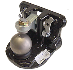 Flanschkugeleinsatz Kugel 80,Flanschmaß 140x80 mm, Schwarz, Scharmüller