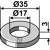 Rondelle 35x3x17 pour broyeur KVERNELAND adaptable - Blacksteel©