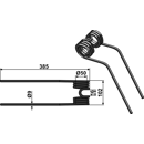 Dent de fenaison pour DEUTZ-FAHR VF16644563.86 adaptable - BlackSteel©