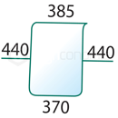 Pare-brise D/G pour machine agricole RENAULT 7700016585 adaptable