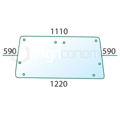 Vitre arrière de machine agricole MASSEY FERGUSSON 3476182M1 adaptable