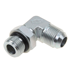 Winkeleinschraubverschraubung 90°beidseitig JIC 7/8-14 Gewinde