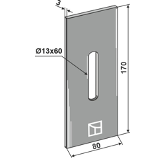 Racloir pour rouleaux packer RABE 8405.00.27 adaptable 