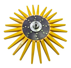 KIT étoiles à doigts jaune 950 mm pour bineuse adaptable - BlackSteel©