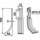 Fräsmesser Links 195 x 35 Ferrari Nachbau