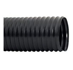 Gaine Polyuréthane noir souple renforcée spire acier cuivrée Ø100 à 160 mm