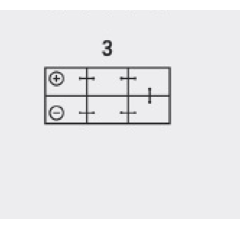 Batterie NUMAX Premium 612 12V - 140Ah - P+ en haut à gauche