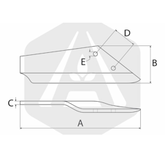 Aileron gauche 350 mm CG51G adaptable