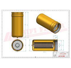 Filtre hydraulique adaptable HIFI FILTER SH60236