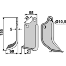 Fräsmesser - links 12869N Agria by Muzzi