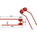 Dent de fenaison rouge pour faneuse CLAAS 9024832 adaptable - BlackSteel©