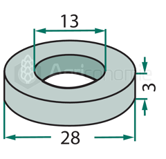 Rondelle 28x3x14 pour broyeur KVERNELAND adaptable 