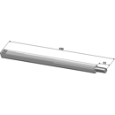 Arbre carré 400 x 30 x 30 mm adaptable - BlackSteel©