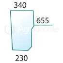 Pare-brise Dr. pour machine agricole NEW HOLLAND 47125737 adaptable