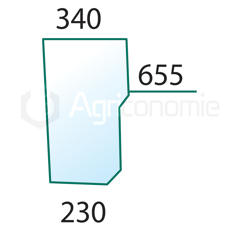 Pare-brise Dr. pour machine agricole NEW HOLLAND 47125737 adaptable