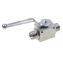 Blockhahn verzinkt mit Befestigungsbohrung beidseitig  AG 20x1.5     Fabrikat ValCon ValCon BKH12SVC